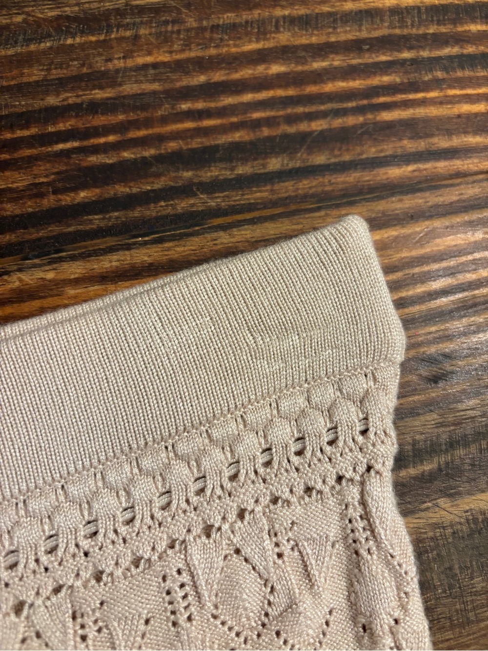 House of Harlow 1960 Knit Midi Skirt Womens Medium Beige Side Slit Pull On Boho - Picture 12 of 13